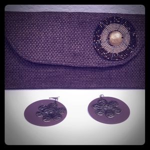 Clutch Purse with matching earrings